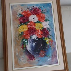 Oil painting by R Viard. Rare find